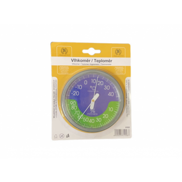 Vlhkoměr+teploměr kulatý