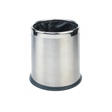 Hotel-Koš pokojový kulatý nerez