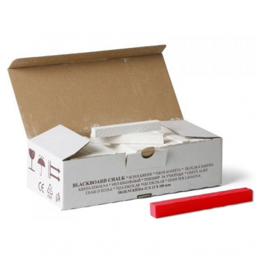 Křída školní hranatá červená