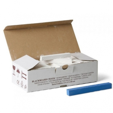Křída školní hranatá modrá