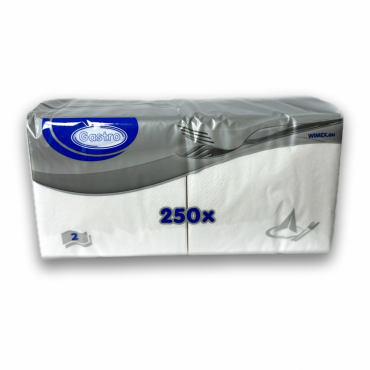 Ubrousky 33x33 2vr.250ks-bílé